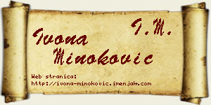 Ivona Minoković vizit kartica